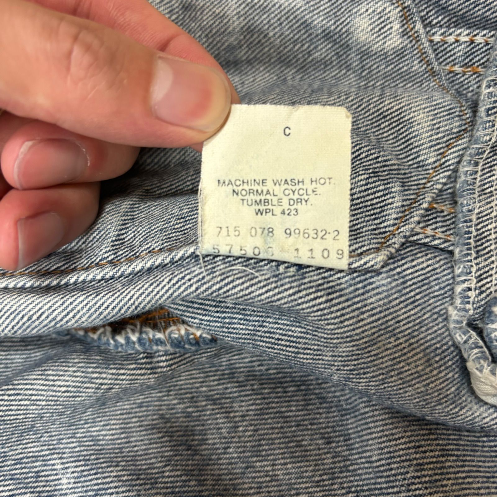 Levi's】90's 98's 57506 made in USA denim jacket chemical 90年代