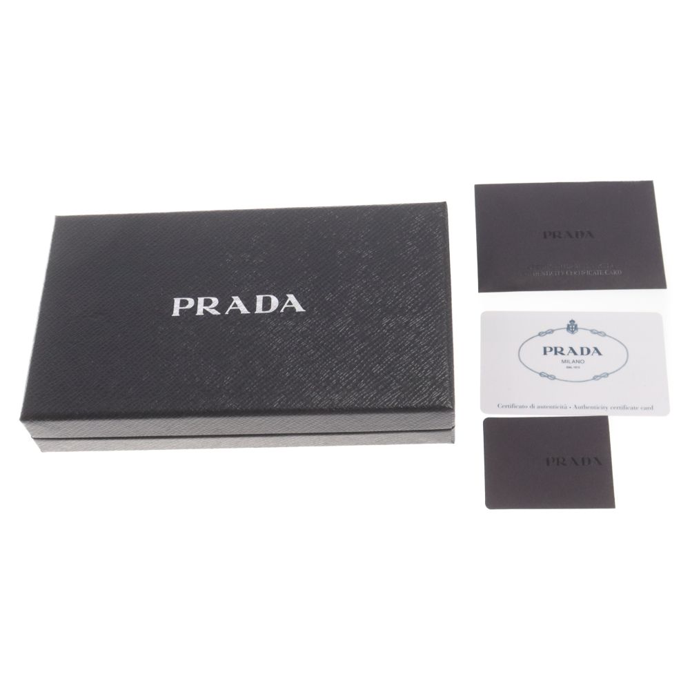PRADA (プラダ) iPhoneケース 13proMAX用 スマホケース アクセサリー 型押しレザー サフィアーノレザー ネイビー 2ZH150