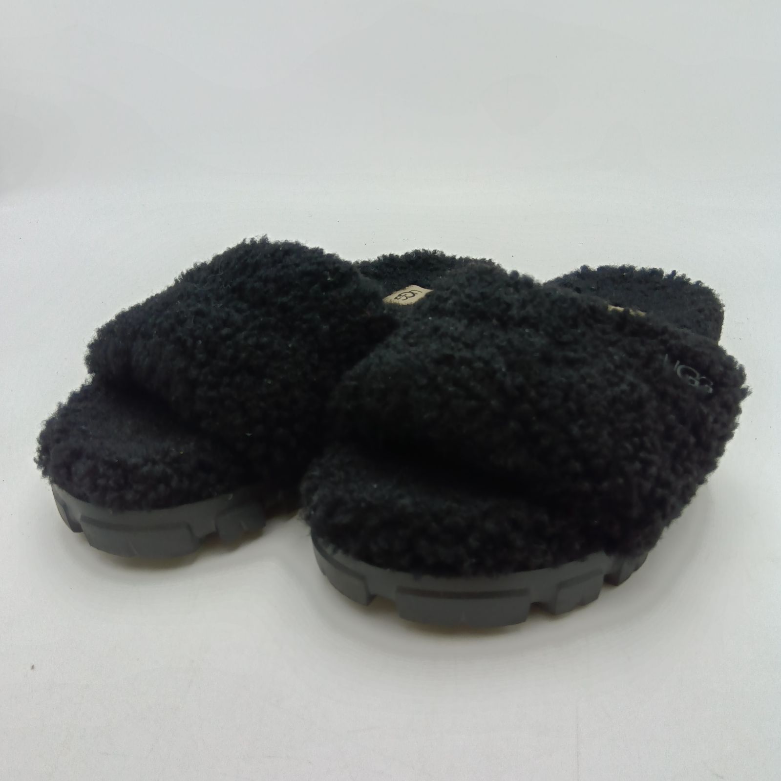 UGG アグ サンダル もこもこ レディース 25cm ブラック 黒 E-5-2