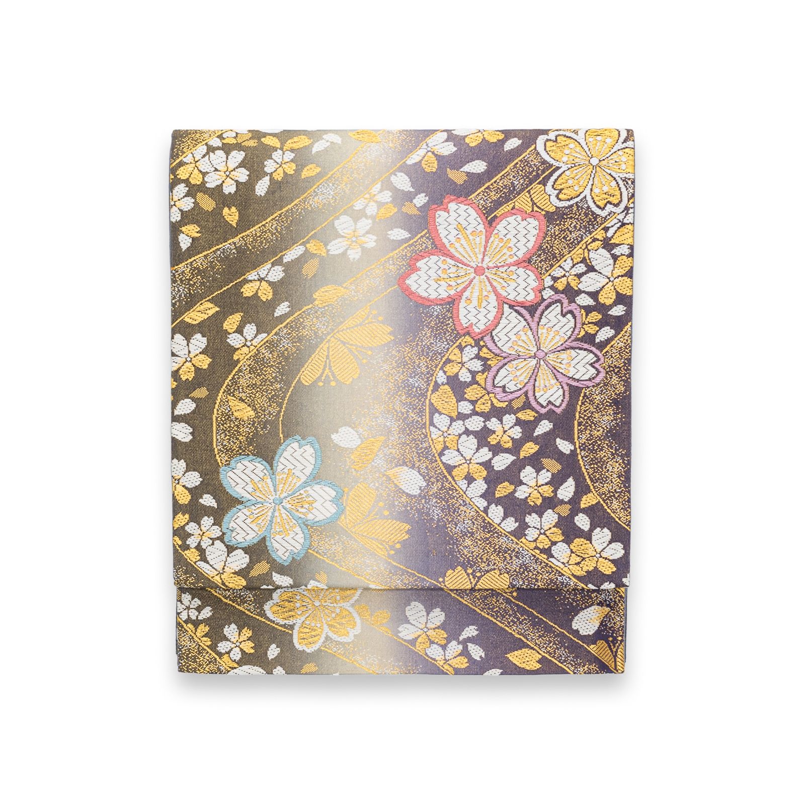 袋帯●流水に桜