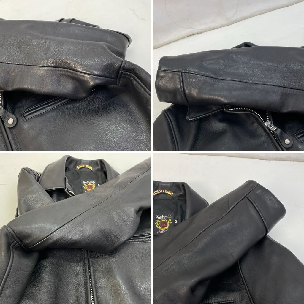 01w-3976 ショット schott 103US レザートラッカージャケット ブラック