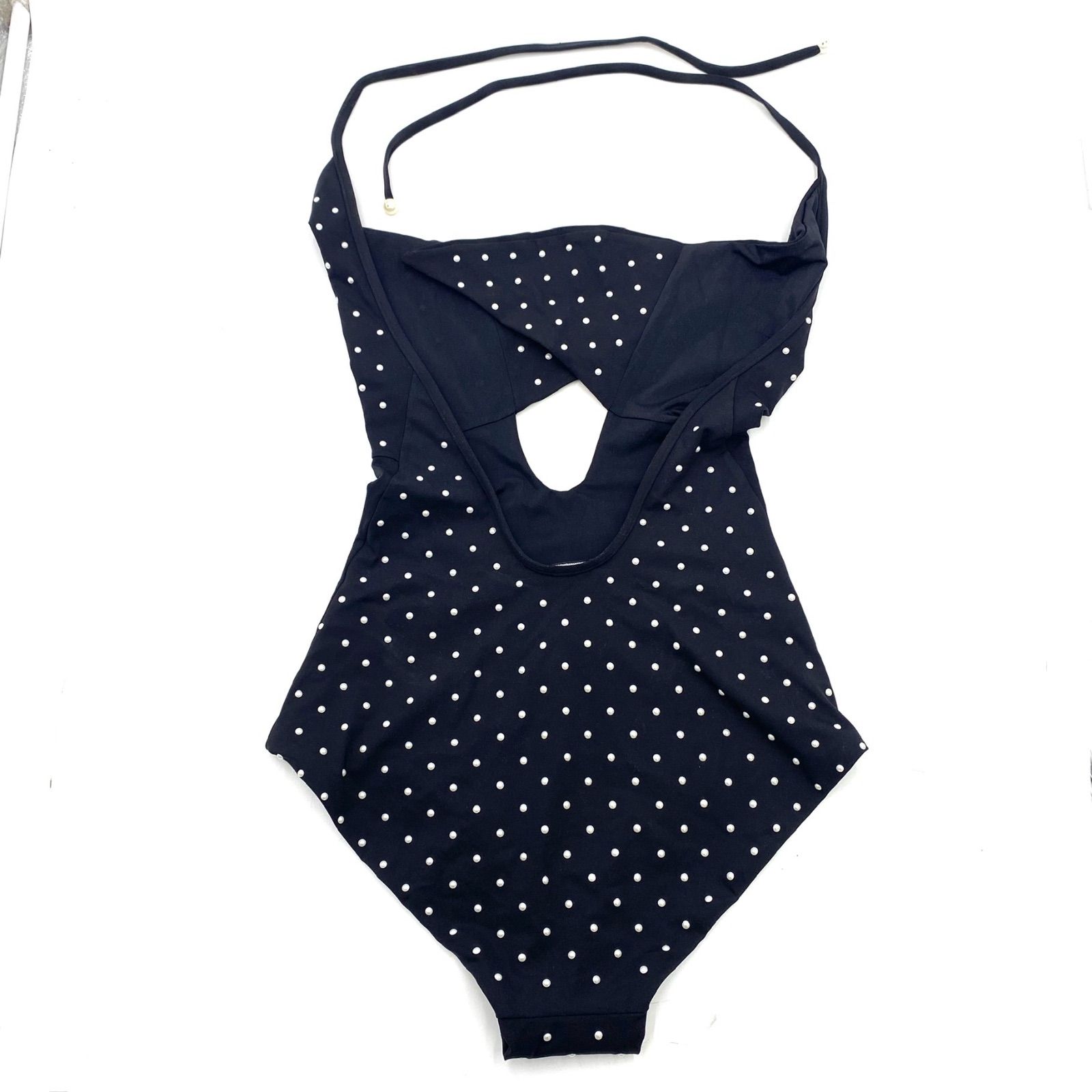 卍 CHANEL シャネル ワンピース 水着 swimwear スイムウェア ココマーク パール 調 ブラック