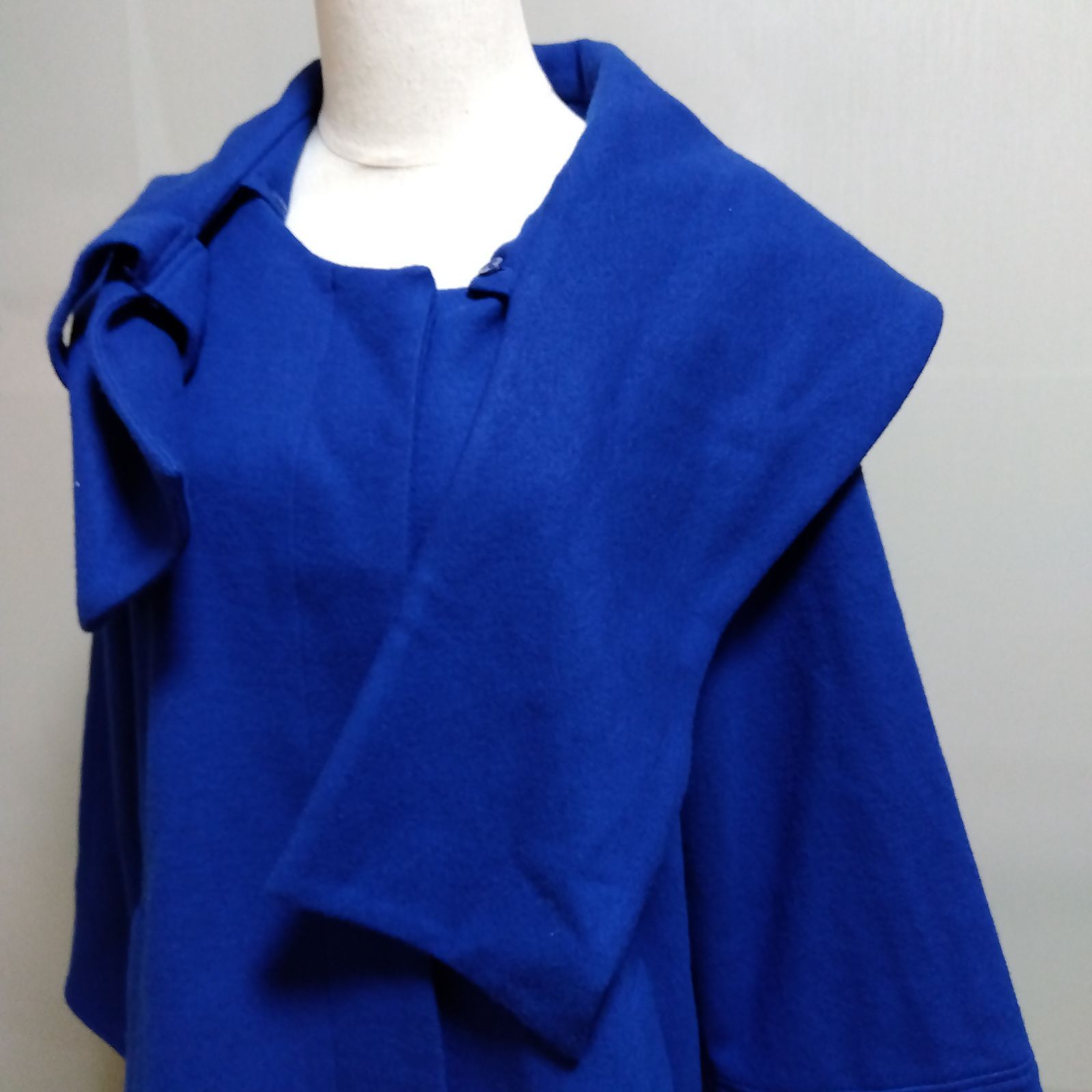 Grandtable グランターブル 2WAY リボンハーフコート ロングブルー