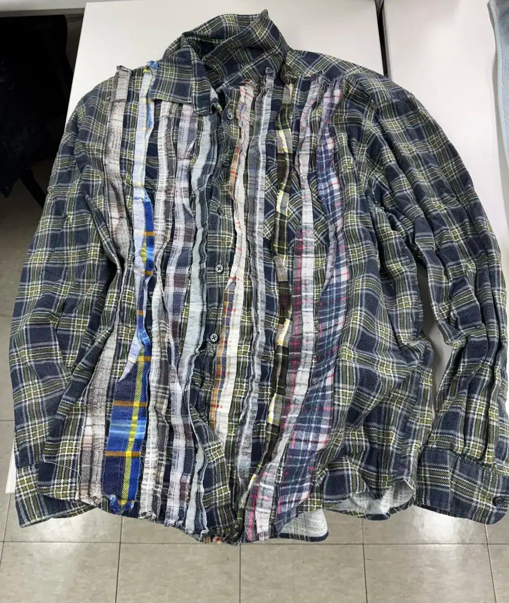 リビルドバイニードルズ パッチワーク シャツ XL