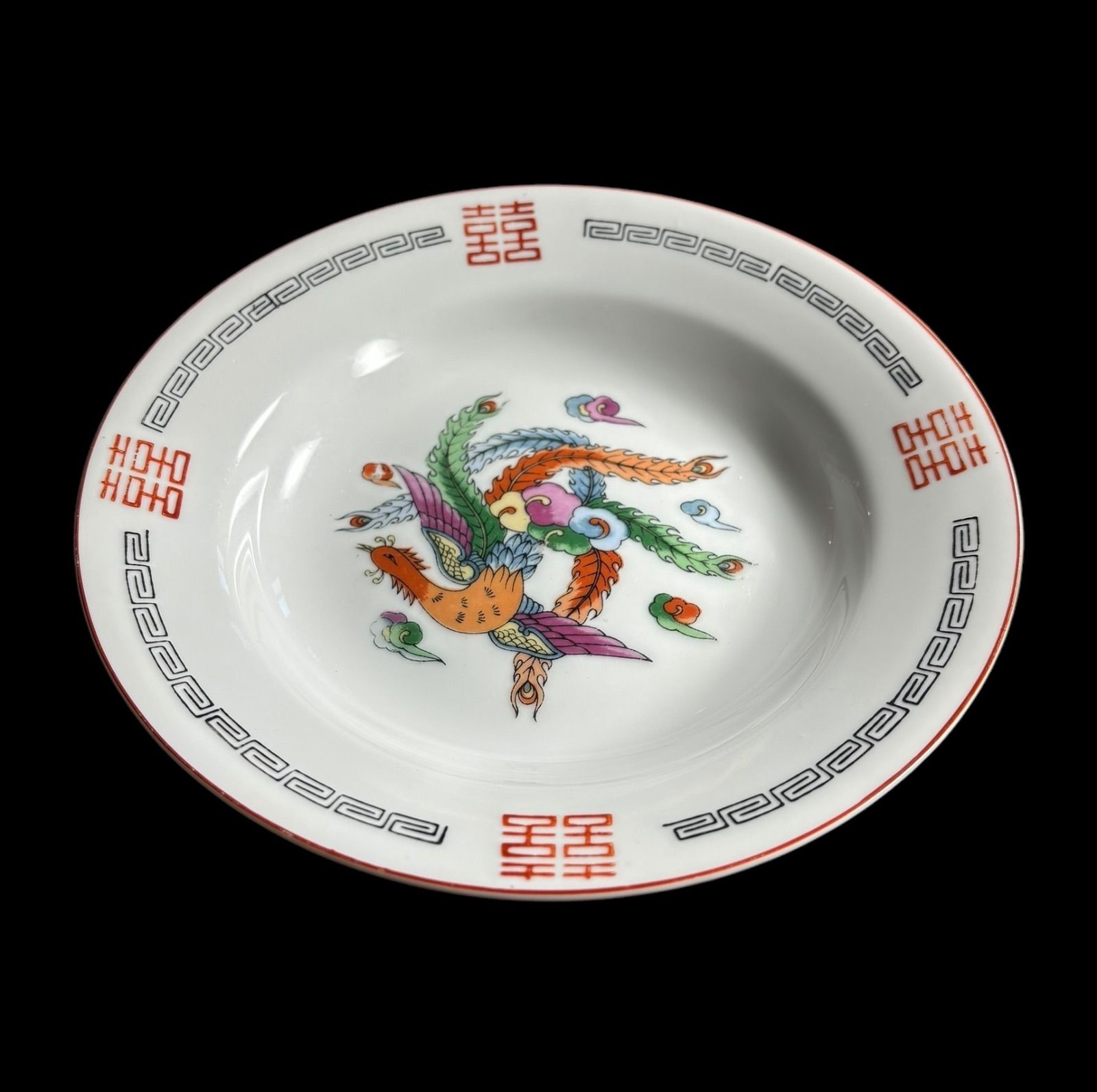 孔雀 中華皿 丸皿 プレート 取り皿 飾り皿 チャーハン皿 炒飯皿