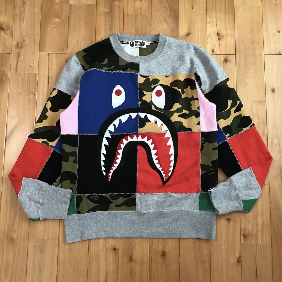 A Bathing Ape エイプ シャーク スウェット トレーナー M 迷彩