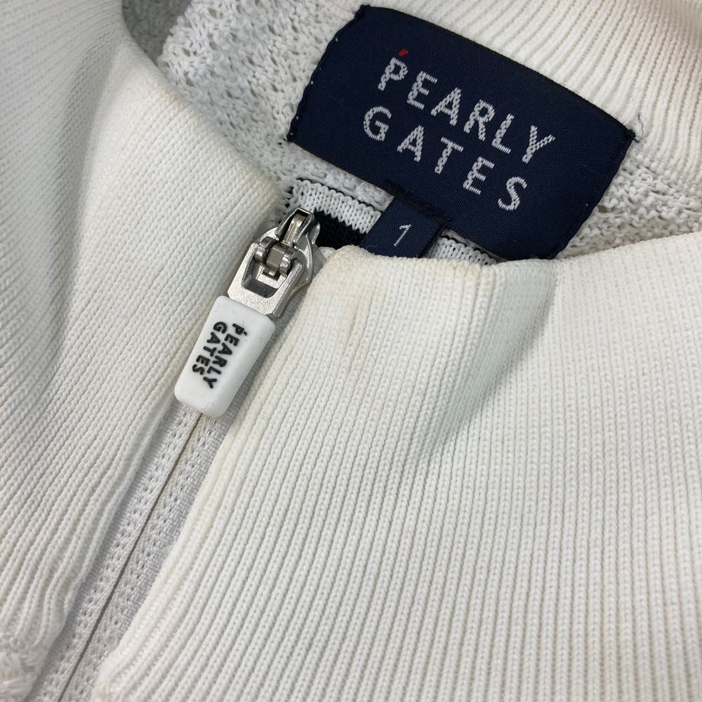 ○★新品未使用　PEARLY GATES　ジップブルゾン　1　ホワイト PEARLY GATES パーリーゲイツ 2023年モデル ニット ジップ