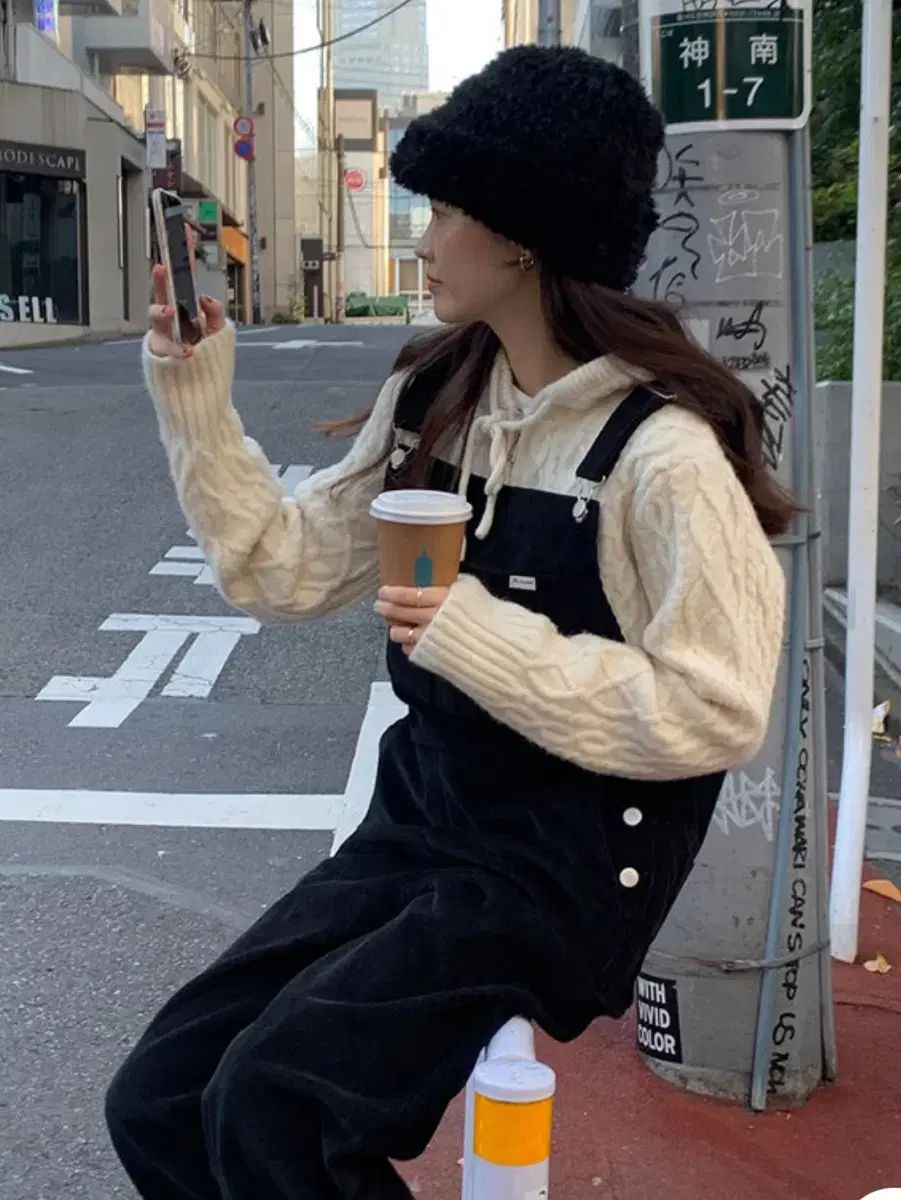 コーデュロイ オーバーオール ニット フードジップアップ コーディネートセット ODDINARY