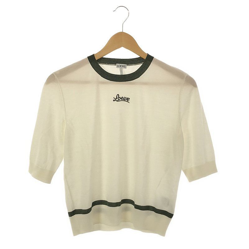 LOEWE / ロエベ | ルレックス エンブロイダリー クロップド セーター ニット | M | レディース