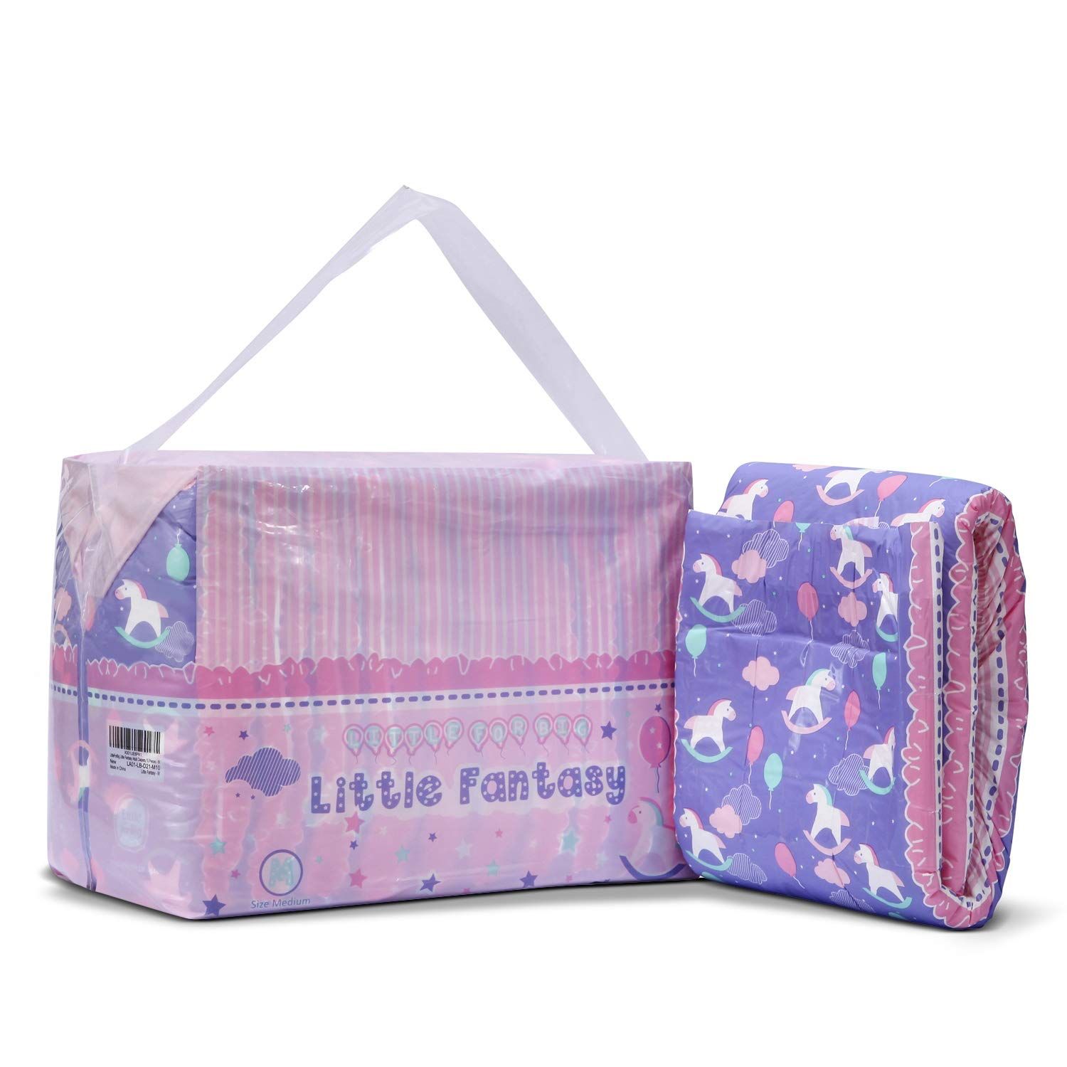 可愛い絵柄【木馬ちゃん】おむつ LittleForBig大人用オムツパンツ 10枚入 M