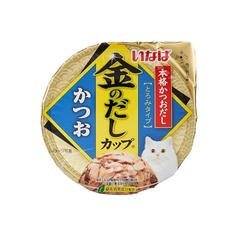 送料無料】いなばペットフード 金のだしカップ かつお 70g×48個 送料無料】いなばペットフード 金のだしカップ かつお 70g×48個