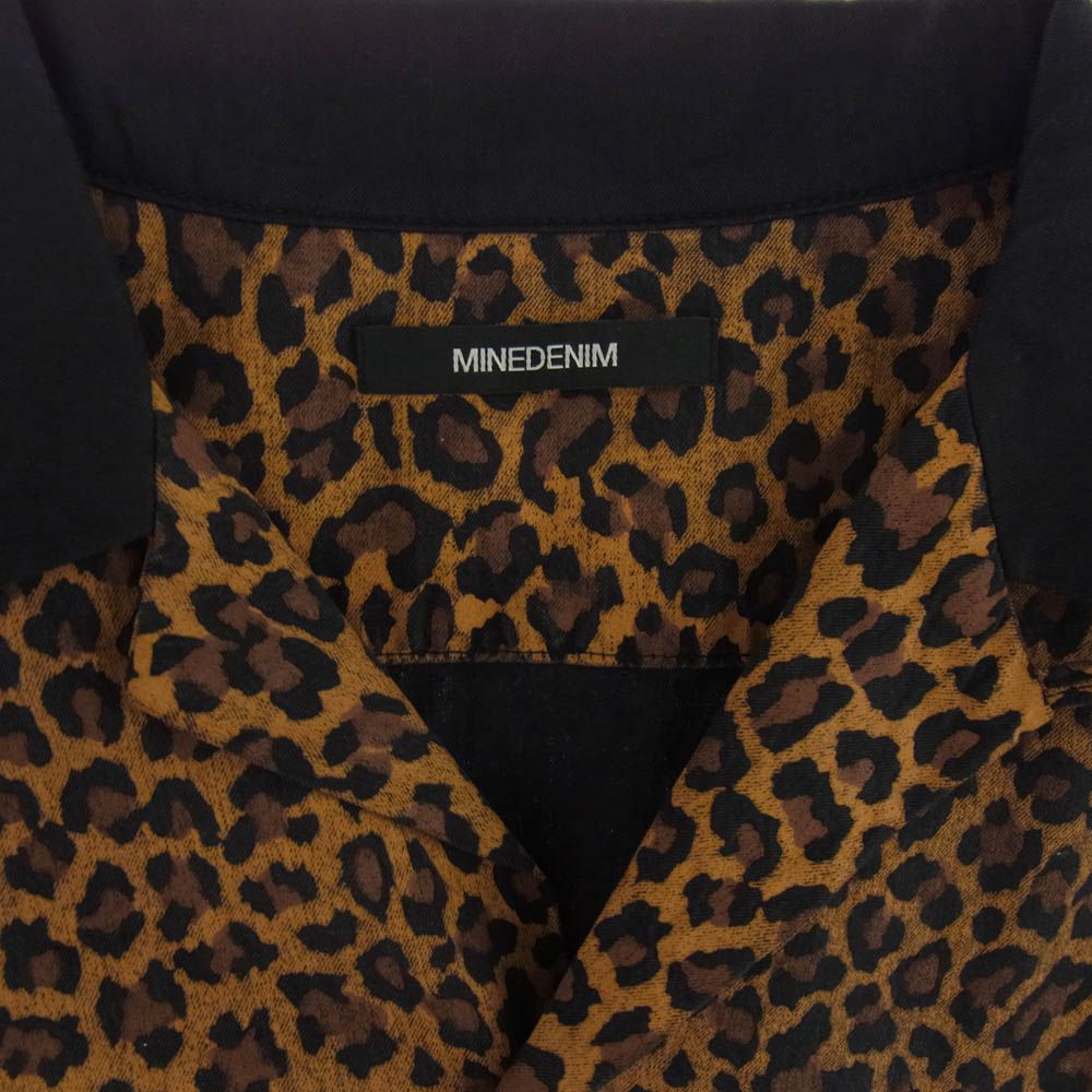 MINEDENIM マインデニム 2004-5001-67-022 Leopard S/S Open Collar SH