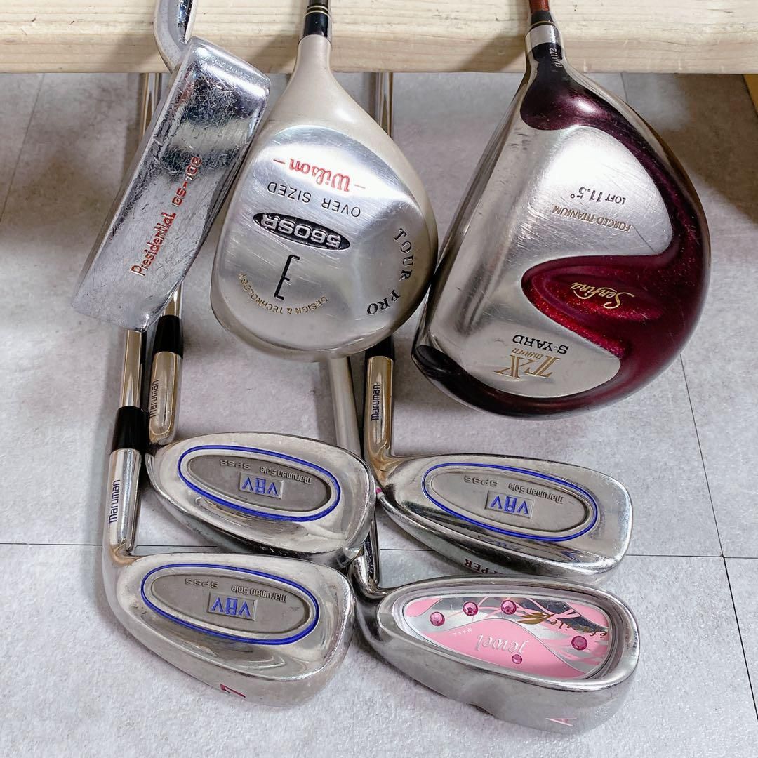 X560 WILSON maruman 他 レディース ゴルフ ハーフ セット