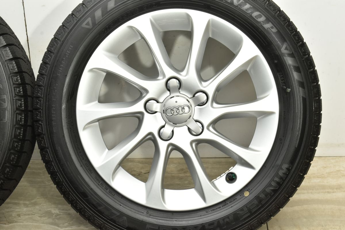 バリ溝 アウディ 8V A3 純正 16in 6.5J 46 PCD112 ダンロップ ウィンターマックス03 205 55R16 品番 8V0601025 A6 流用 スタッドレス FFCRYSTALESIA_COM