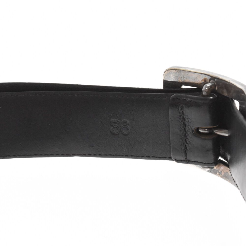 CHROME HEARTS (クロムハーツ) BLT 3PC OTJ バックル レザー ベルト