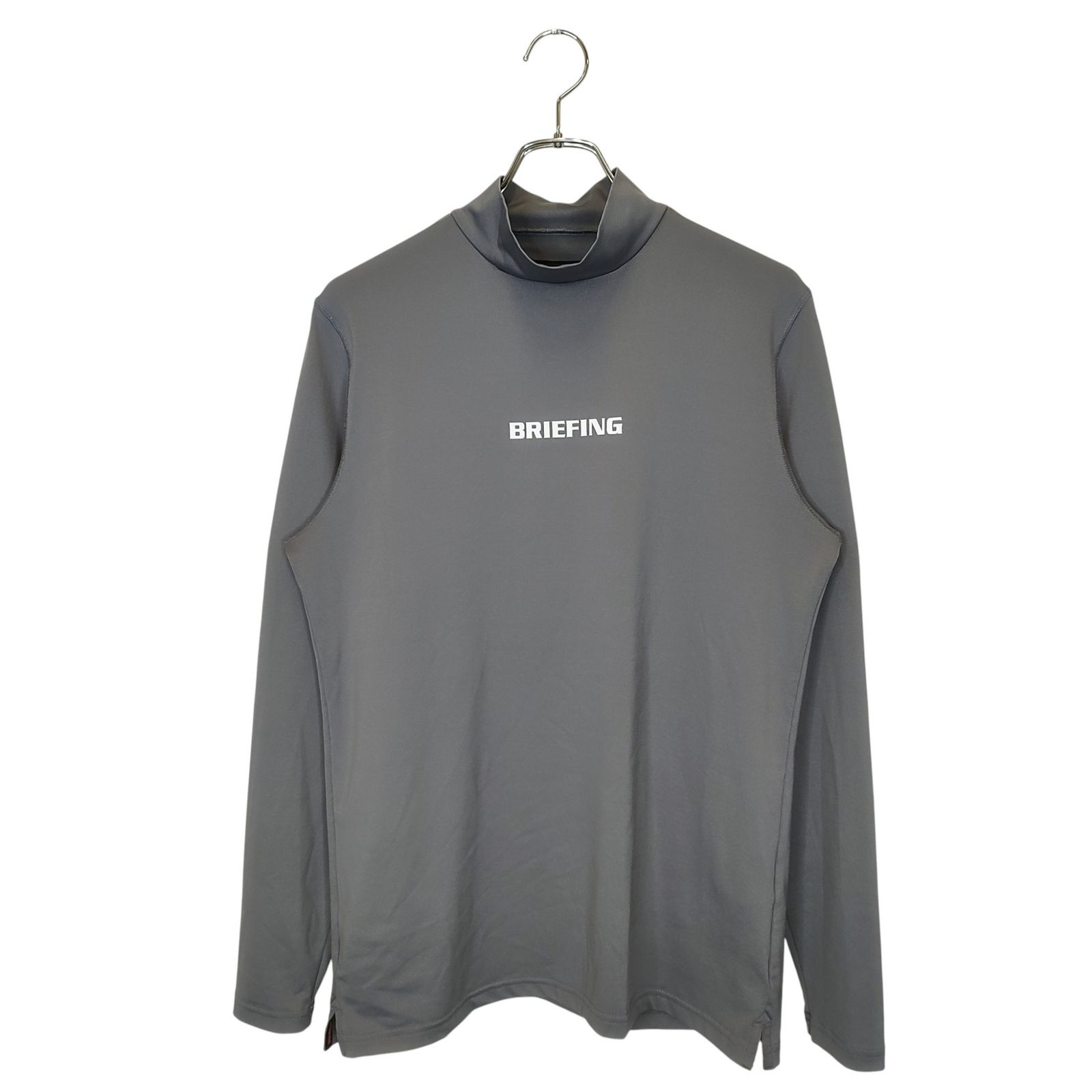 BRIEFING GOLF ブリーフィングゴルフ 22SS TOUR LS HIGH NECK 長袖 モックネック インナー Tシャツ BBG221M09 M グレー メンズ