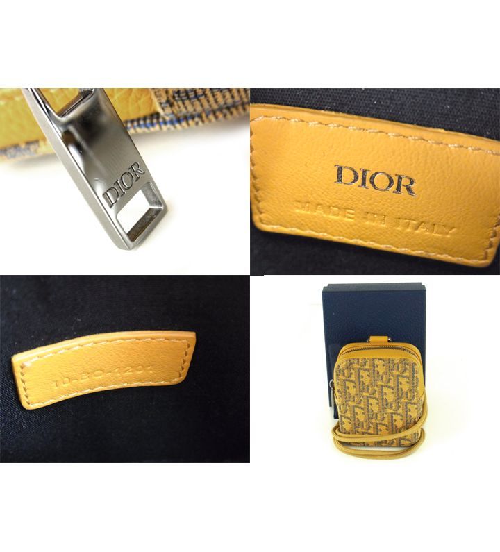 ディオール DIOR ■ 【 D-Touch Virtical Nano Pouch Dior Oblique Jacquard 】 総柄 バーティカル ショルダー ポーチ バッグ