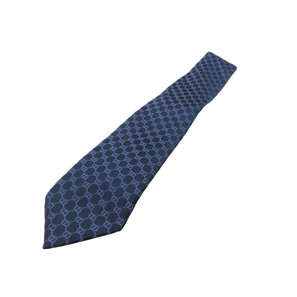 【中古】GUCCI グッチ シルクタイ &lrm;456520 4B002 4168 カラー:ネイビー メンズ レディース ユニセックス ウン メンズ レディース ユニセックス 誕生日 記念日 プレゼント 父の日 A2502819【無料ギフトラッピング承ります】