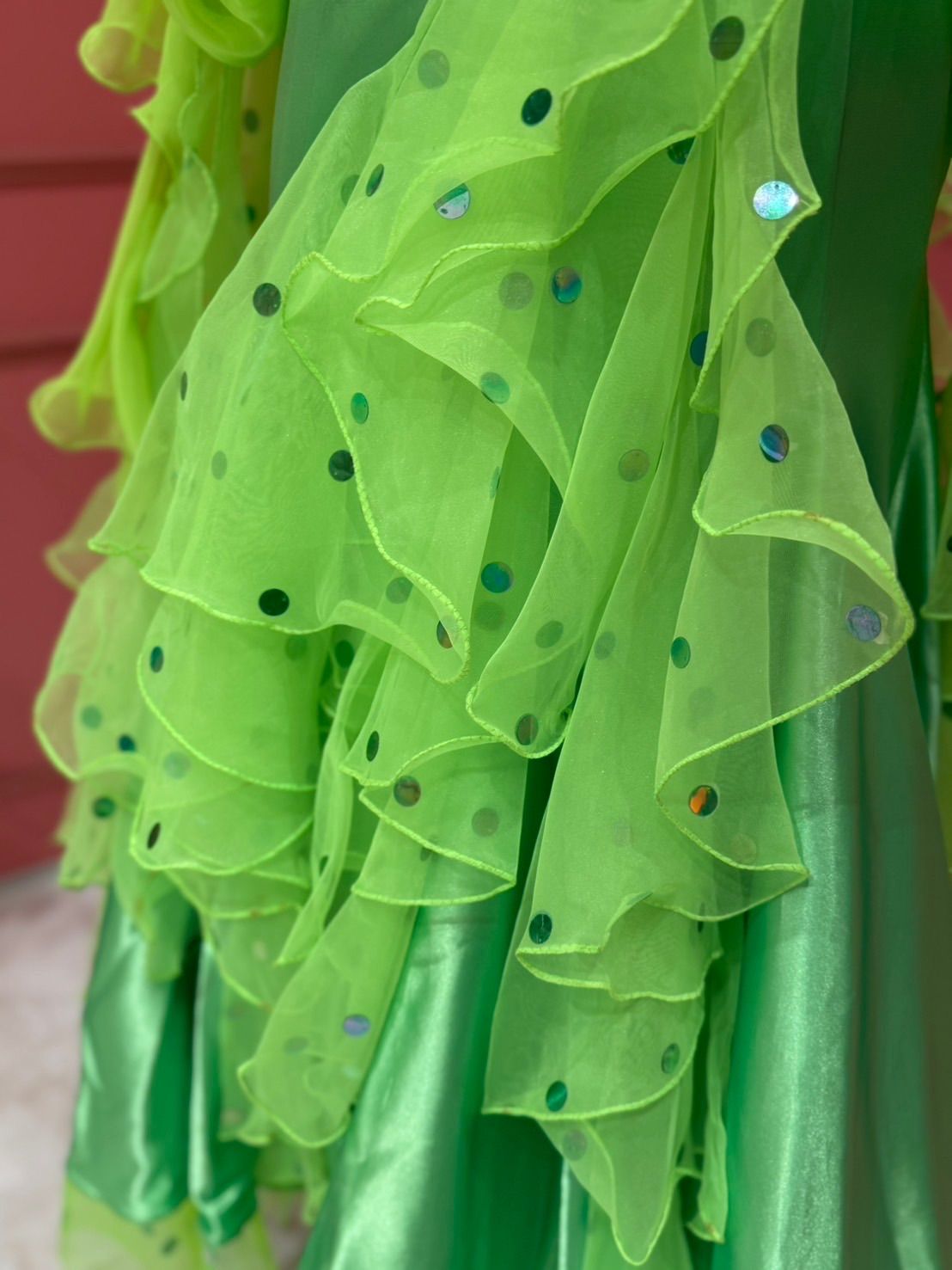 社交ダンス gentil ジャンティ 緑 スタンダードドレス グリーン