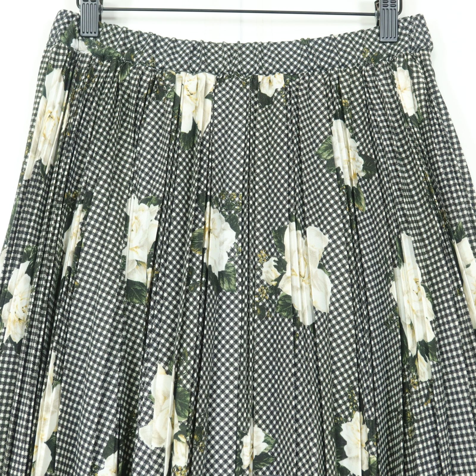 美品】インゲボルグ☆カメリア&チェックpt♪プリーツスカート サイズ4