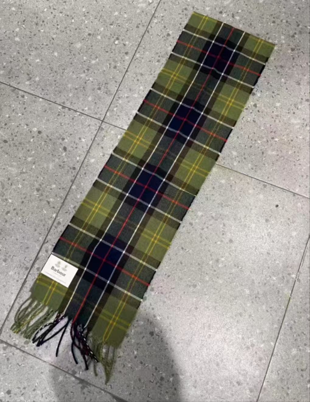 Barbour ウール カシミア タータンチェック マフラー クラシック