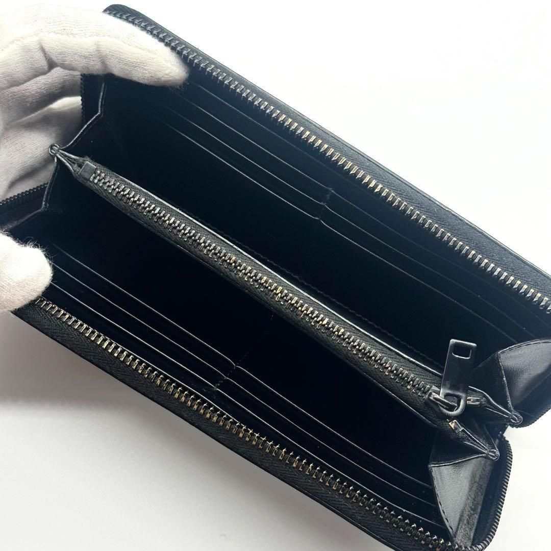 希少品✨サンローラン 長財布 ラウンドファスナー YSLロゴ カサンドラ 黒