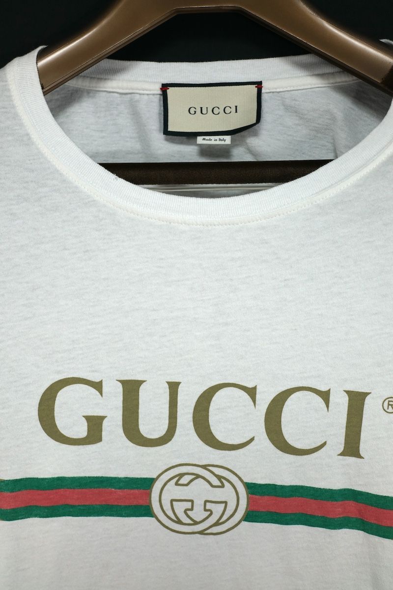 イタリア製 GUCCI 半袖Tシャツ シェリーライン ホワイト M ヴィンテージ 楽天市場】【グッチ】Gucci シェリーライン ドット柄 Tシャツ