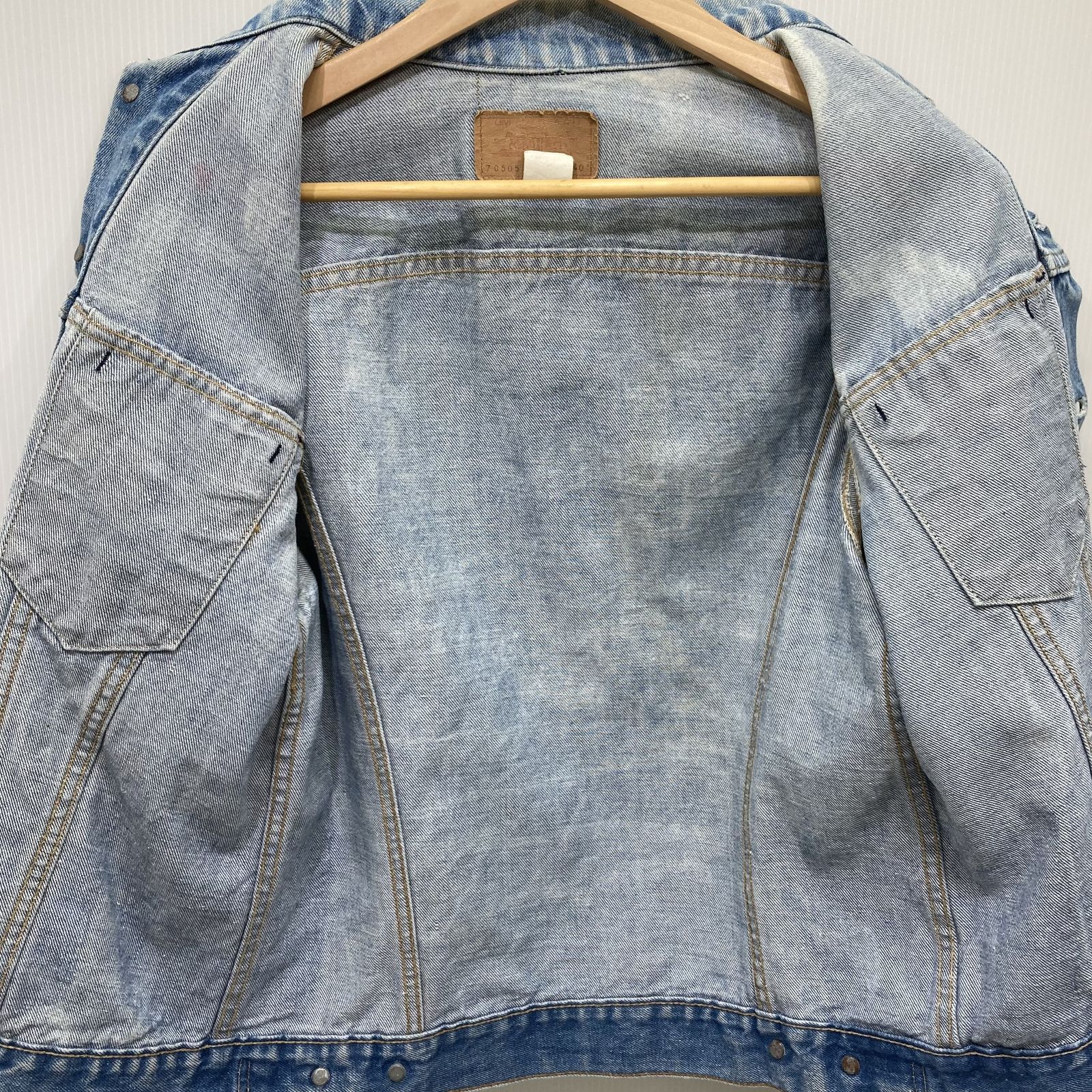 70-80s USA製 Levi's 70505 4th デニムジャケット 40 Levi's BLUE 【USED-18】70s DENIM JAKCET 70505 4th リーバイス
