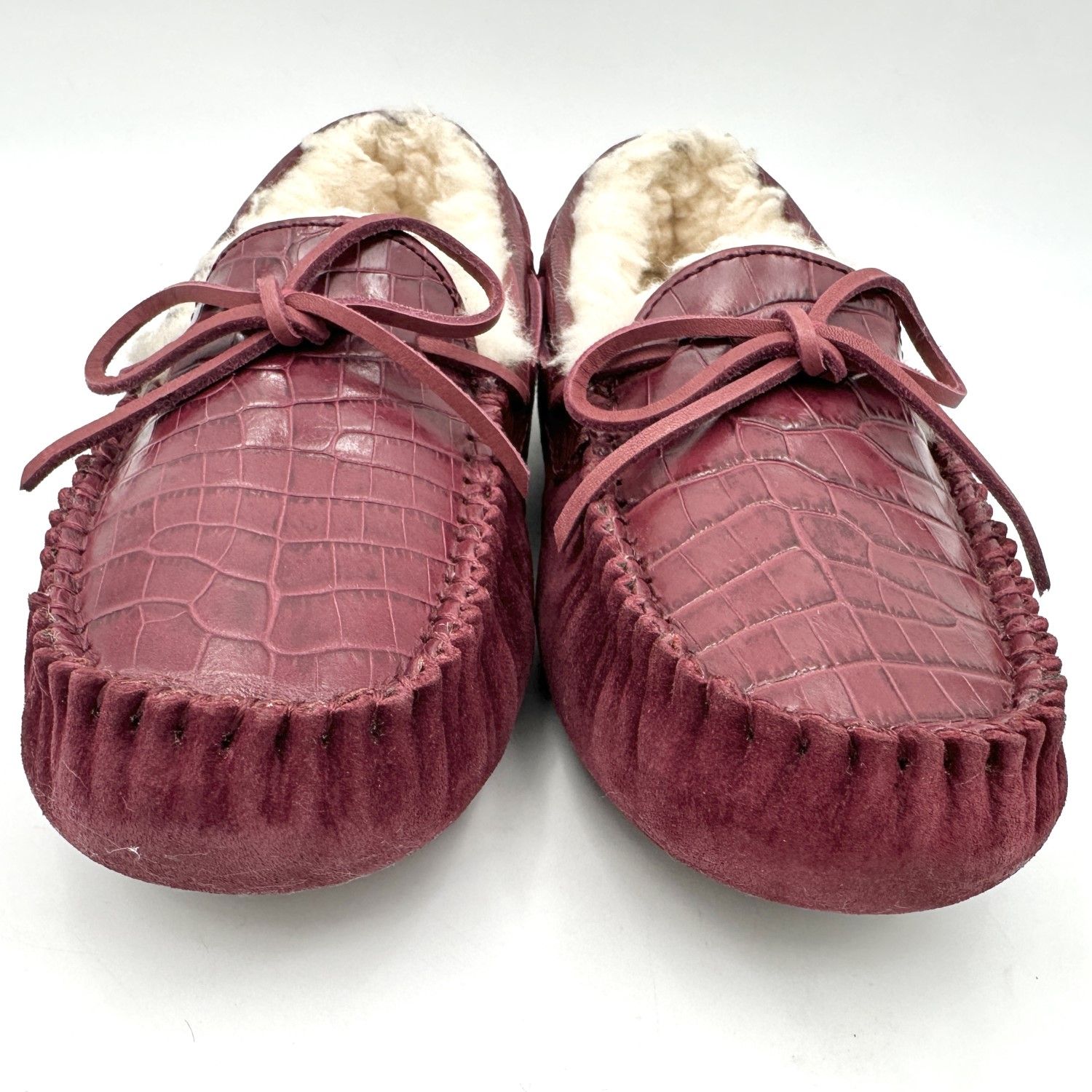 ★極美品★アグ ダコタ モカシン クロコ ムートン ワインレッド 1302T UGG ダコタ モカシン クロコ ムートン ワインレッド 1302T