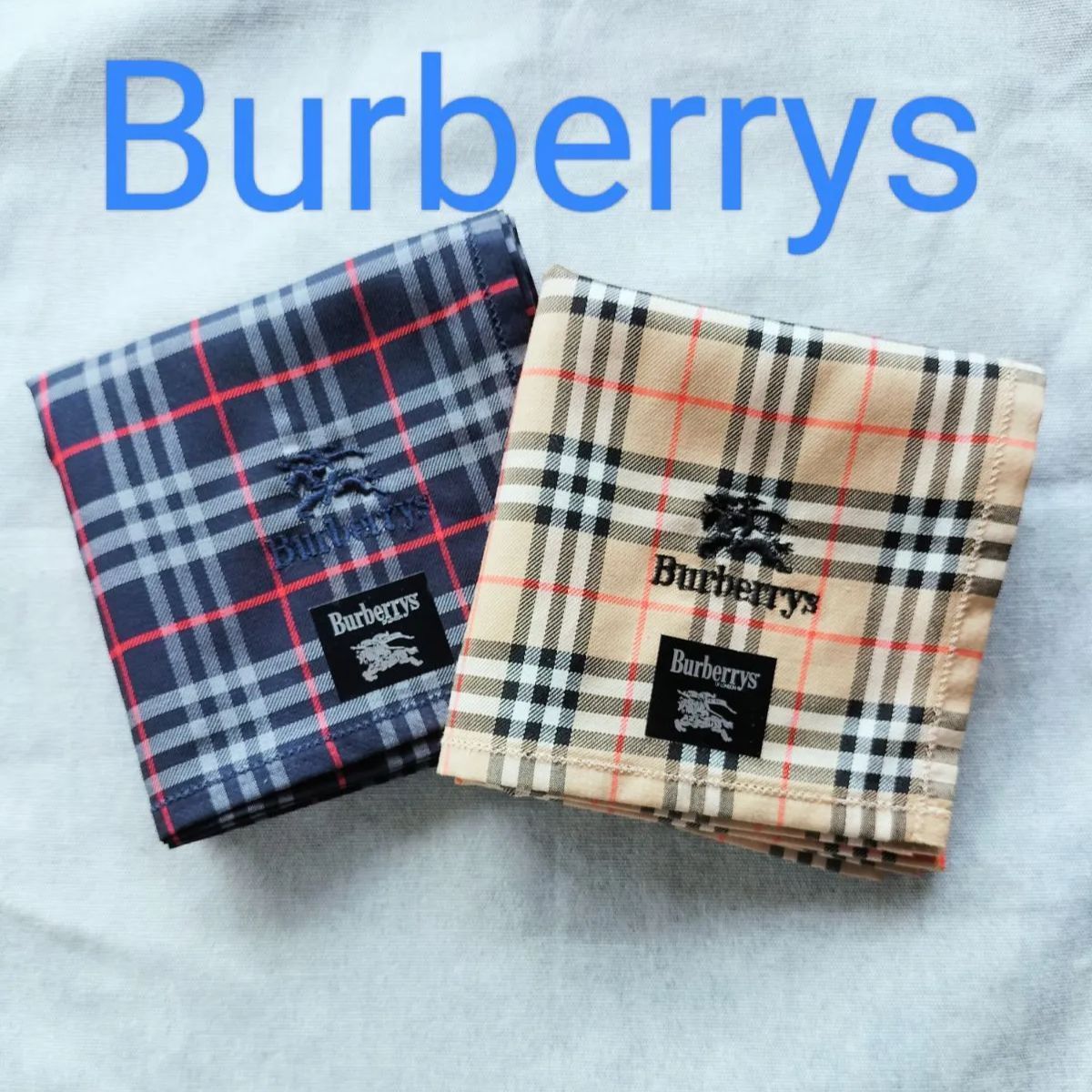 ハンカチバーバリーBURBERRYメンズハンカチ王道のデザイン 新品未使用