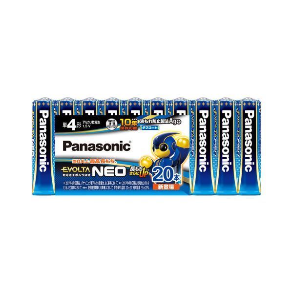 （まとめ） Panasonic 乾電池エボルタネオ単4形 20本 LR03NJ／