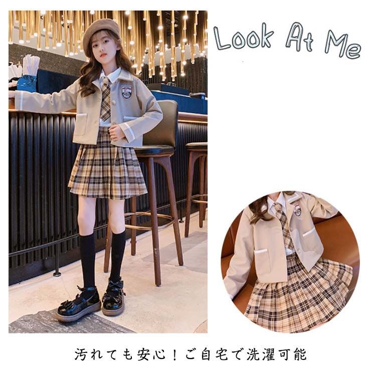 女の子 スーツ 入学式 卒業式 フォーマル 3点セット 子供服 フォーマルスーツ スカート ガールズ セットアップ | [YJSO] （ジャケット+シャツ+スカート）フォーマル 豪華4点セット 卒業式スーツ