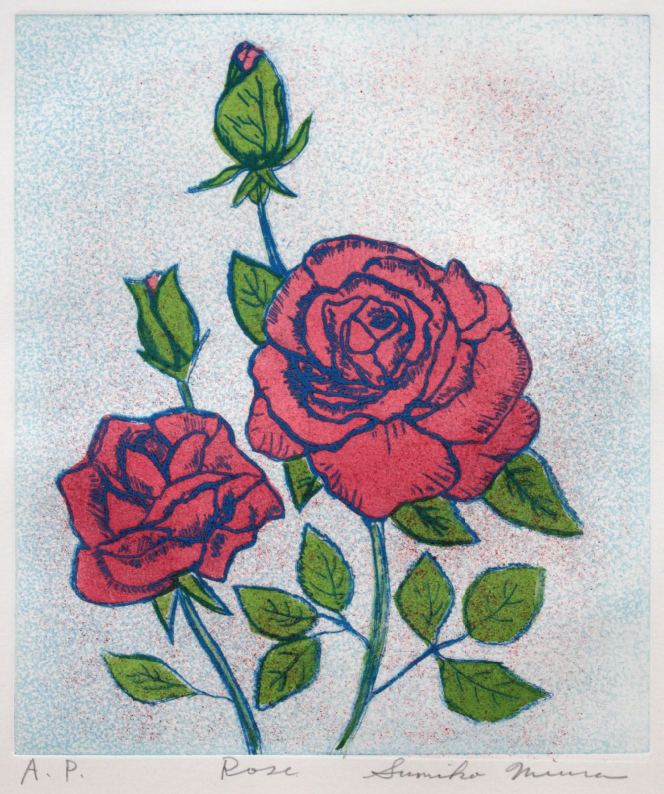 三浦 寿美子『Rose』銅版画【真作保証】 絵画 三浦 寿美子『Rose』銅版画【真作保証】 絵画 - メルカリ