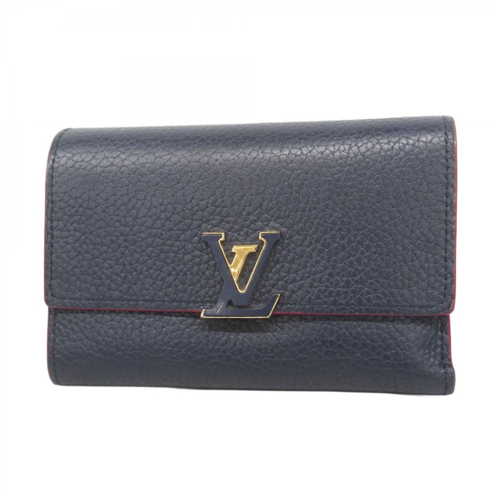 ルイ ヴィトン Louis Vuitton ルイ ヴィトン 三つ折り財布 トリヨン ポルトフォイユカプシーヌコンパクト M63741 マリーヌルージュレディース