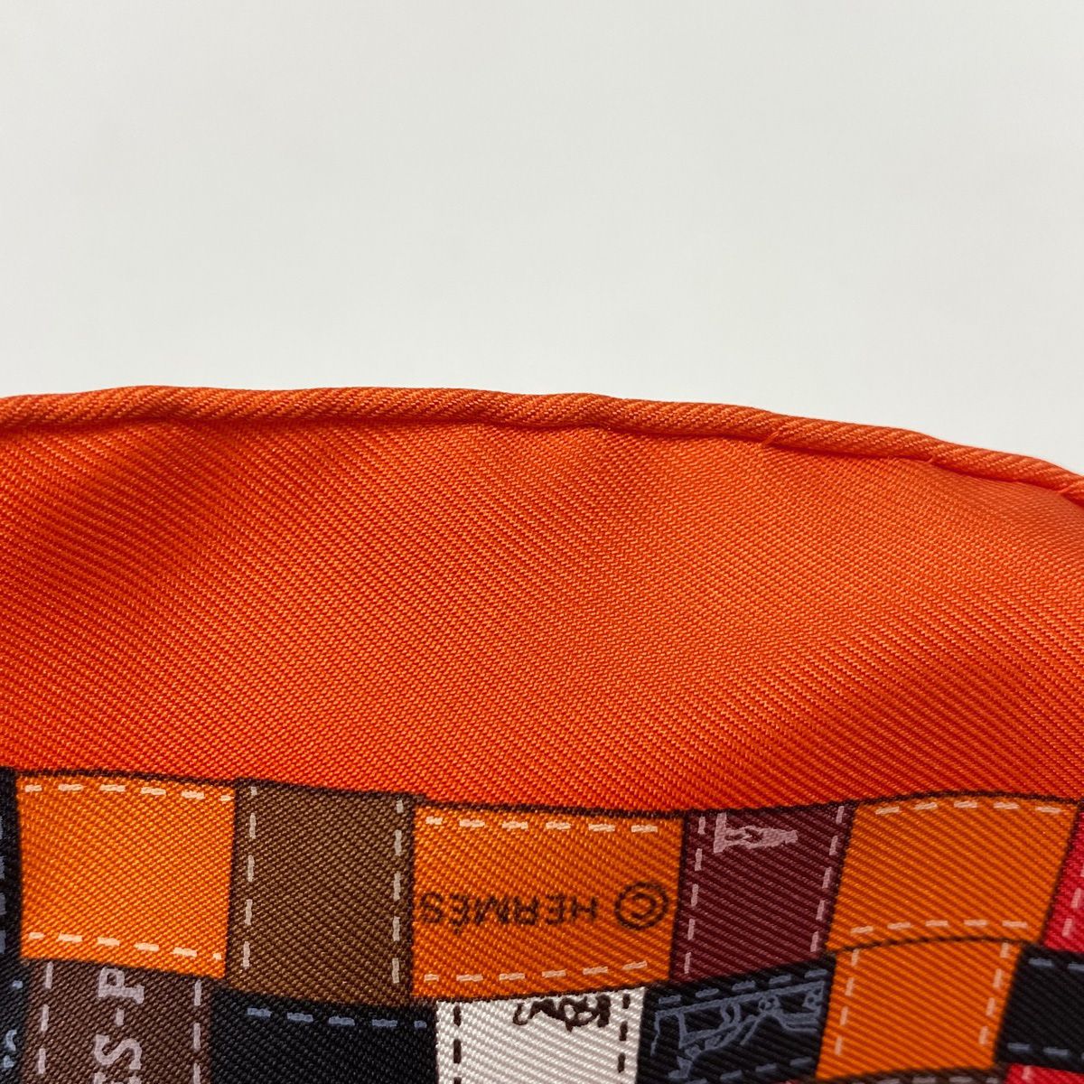 エルメス HERMES カレ90 BOLDUC AU CARRE ボルデュックチェック リボン 