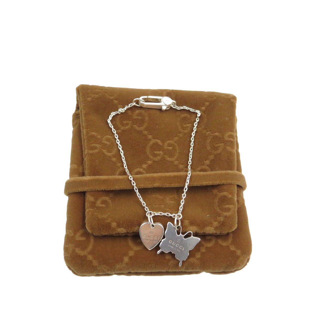 グッチ バタフライ ハート シルバー925 ブレスレット 0170 GUCCI 
