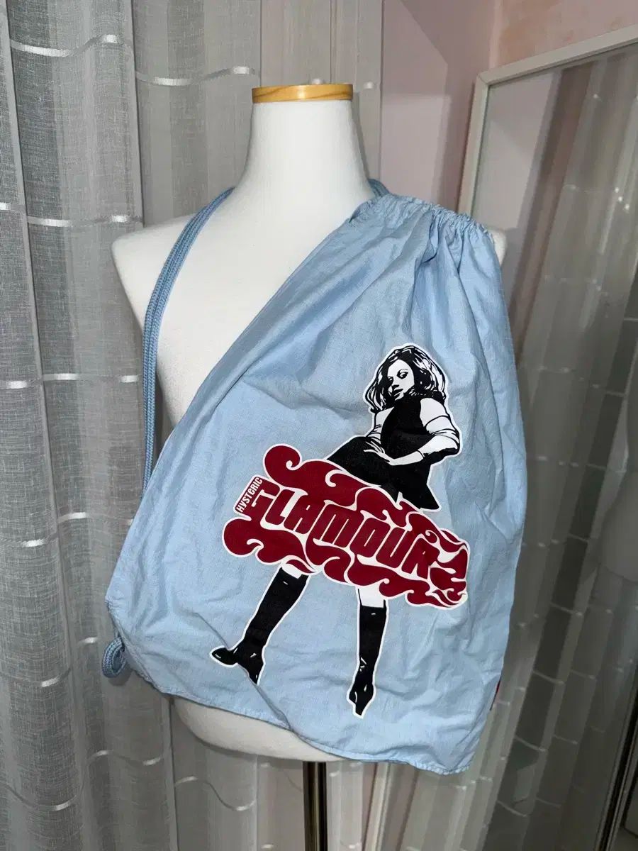 HYSTERIC GLAMOUR ヒステリックグラマー スカイブルー ジムサック クロスバック シャーリングバック