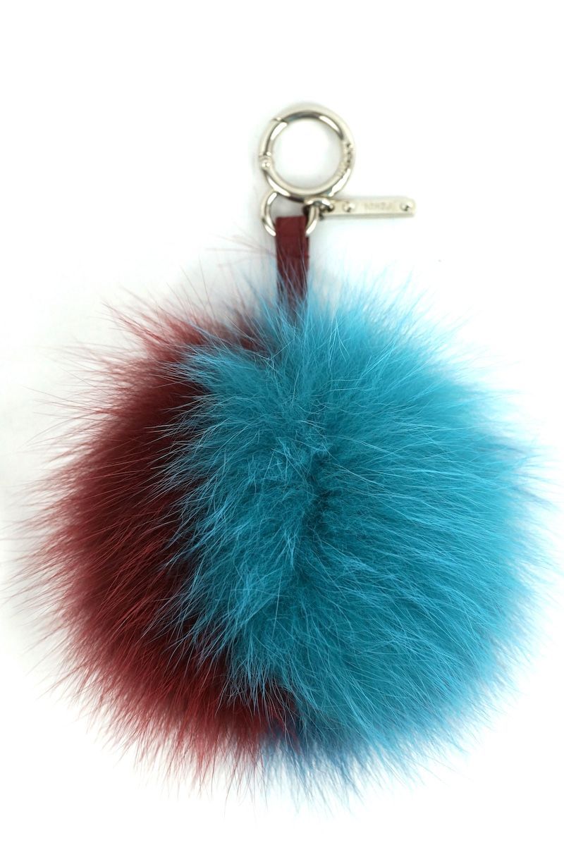 【極美品】FENDI フェンディ フォックスファー ポンポンチャーム FENDI - フェンディ ポンポン チャーム フォックスファー