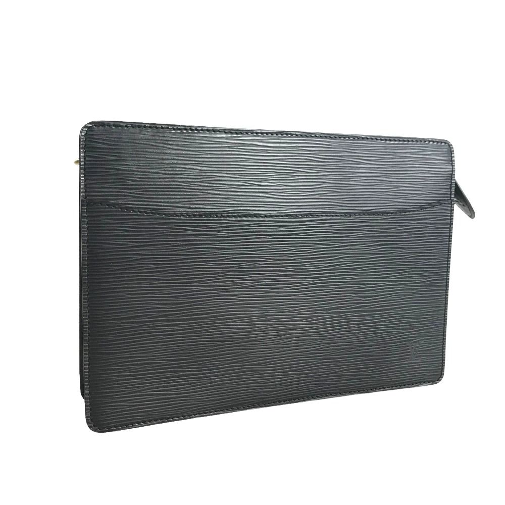 LOUIS VUITTON ルイヴィトン ポシェットオム セカンドバッグ クラッチバッグ メンズ エピレザー ブラック 黒 M52522 中古品【鑑定済】