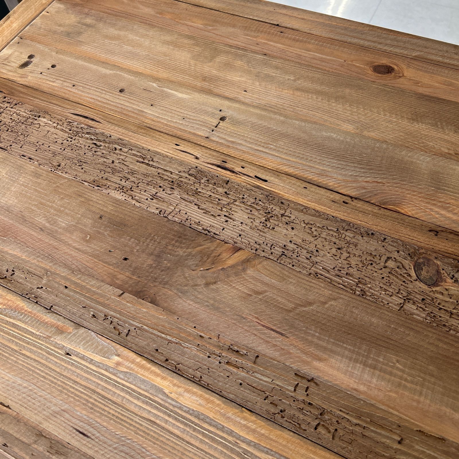 古木カフェテーブル ダイニングテーブル リサイクルパイン