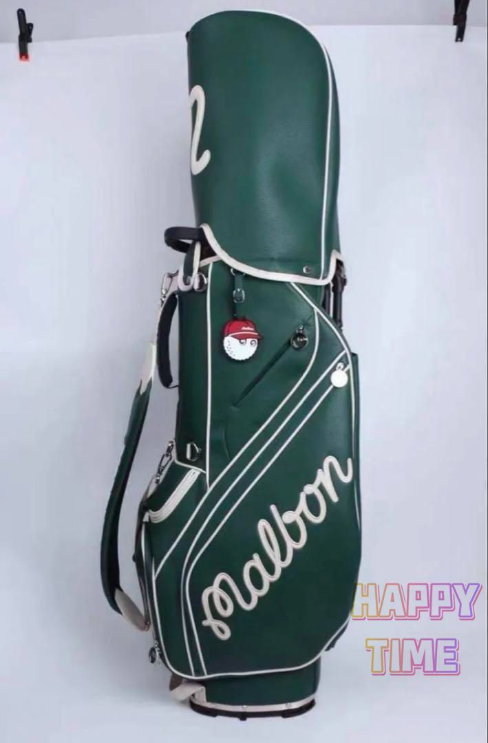 マルボンMALBONゴルフキャディバッグ　スタンド式　軽量防水 マルボンゴルフバッグ キャディバッグ スタンド型バッグ グリーン 男女