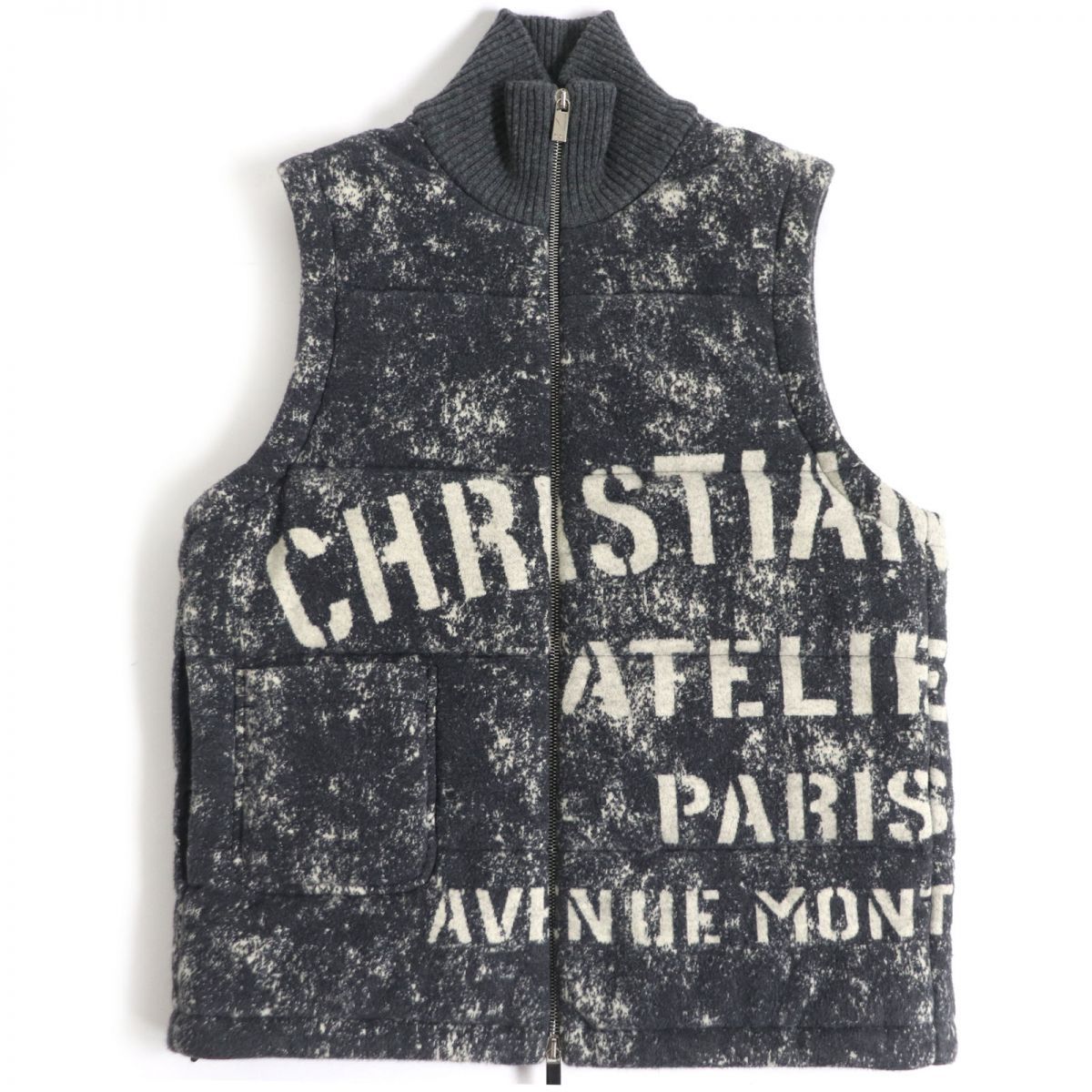 美品Christian Dior ディオールノースリーブビーズベストトップスグ肩幅315㌢
