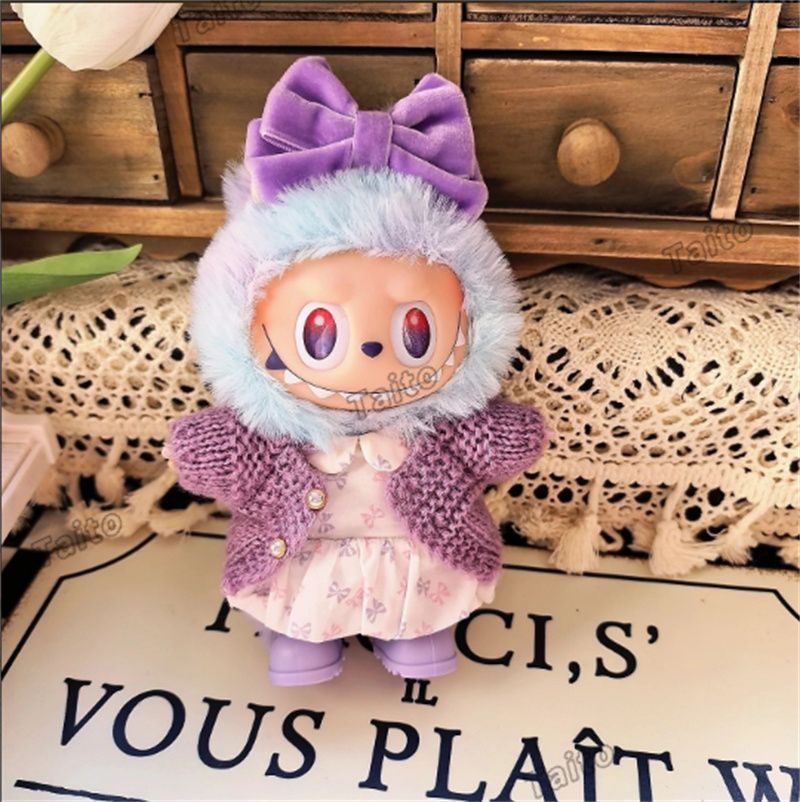 mao♡ 　LABUBU ぬいぐるみ お着替え 3個セット 新品3点セット labubuラブブ ぬいぐるみ服17cmドレス着せ替え