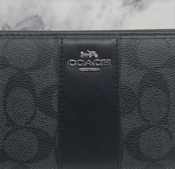 COACH 新品 ブラック 長財布 メンズ  レディース コーチ 黒 137