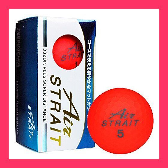 LEZAX(レザックス) ゴルフボール Air STRAIT マットカラーボール 6個入り ASBA-7759