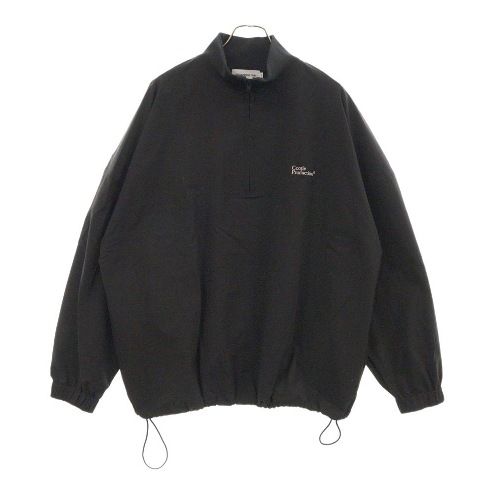 COOTIE (クーティー) NYLON LIGHT CLOTH HALF ZIP L/S TEE ロゴ刺繍 