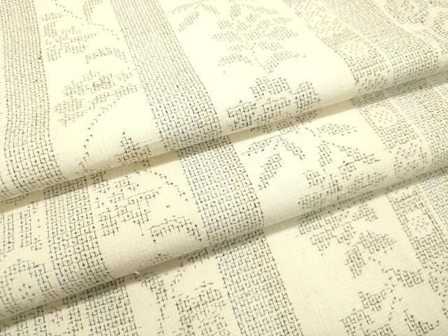 平和屋着物○結城紬 奥順 はたおり娘 80亀甲 飛び亀甲 更紗