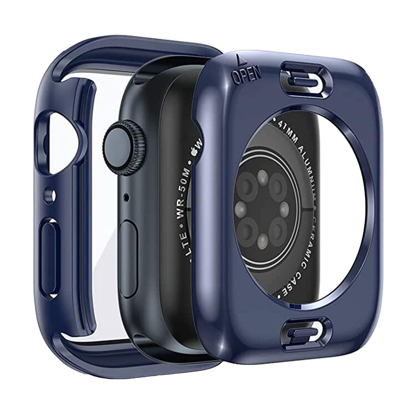 【在庫処分】IP68 防水ケース PC素材 360ど度 アップルウォッチ ケース カバー ケース ガラスフィルム 44mm 一体型 44mm 日本旭硝子材 アップルウォッチSE2/SE/6/5/4 二重構造 SE2/SE/6/5/4 Apple Apple W