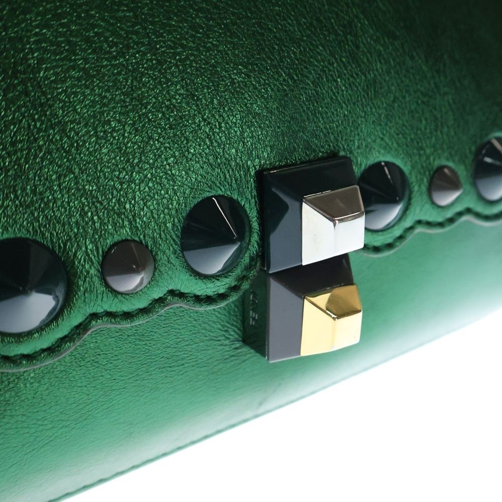 FENDI (フェンディ) キャナイ ミニ メタリック レザーチェーン