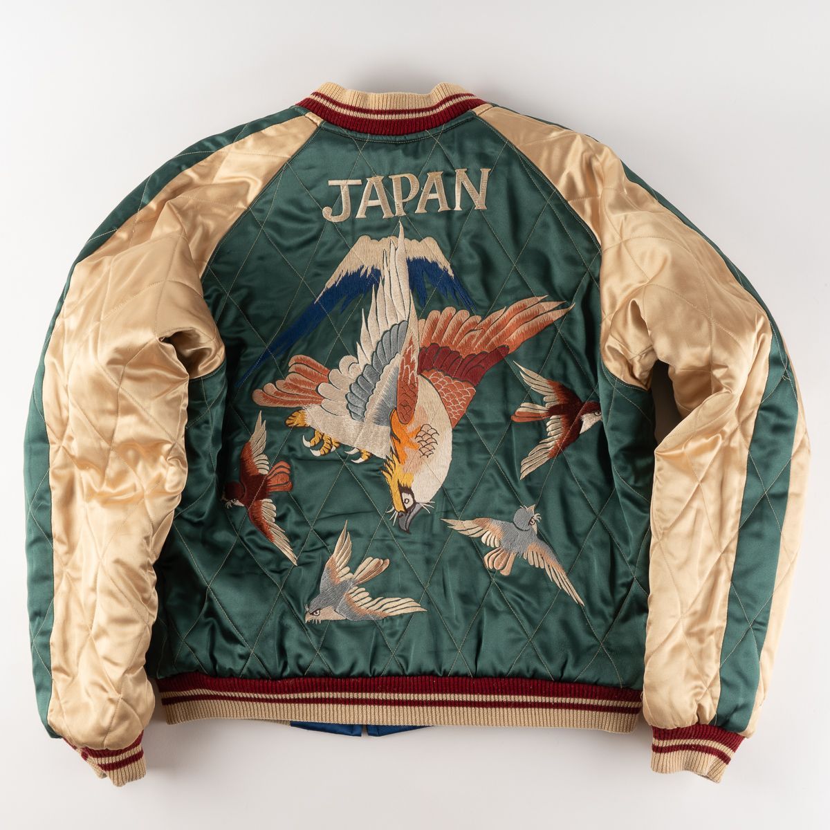 90s テーラー東洋スカジャン M品番 虎x鷲 リバーシブル Mサイズ